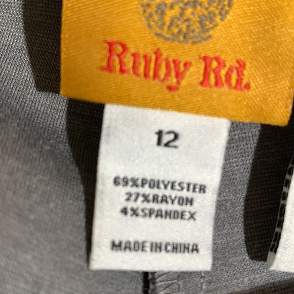 Ruby Rd  Dress Pants Stretchy Size 12 Gray🌀 - Picture 14 of 14